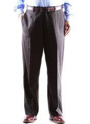  Brown Regular Size & Big and Tall 100% Wool Dress Pants Gabardine Fabric Pleated Pants