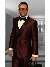 Black and Maroon Suit