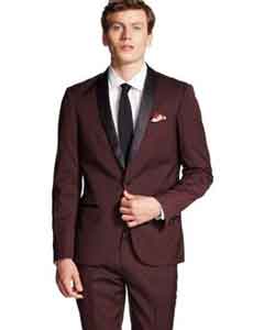 Black and Maroon Suit