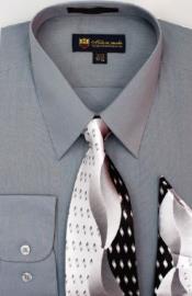 Affordable Clearance Cheap Mens Dress Shirt Sale Online Trendy - Charcoal Point(Straight) Collar Men's Dress Shirt