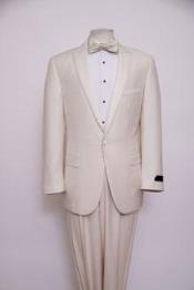  Dress Formal Ivory ~ Cream ~ Off White Dinner Jacket ~ Tuxedo ~ Sportcoat Blazer ~ Suit Jacket ~ Sport Single Buttons Peak Collared 