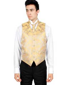 Call If Not Text Or Whatsup 3104300939 To Setup The Group - Call: 3104300939 - Big and Tall Large Man ~ Plus Size Suits Gold and Coco Chocolate brown Paisley Wedding - men's Vest For Groom and Groomsmen Bowtie Necktie And Handkerchief Combo 