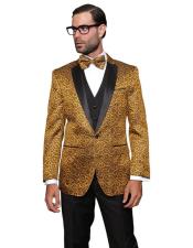 Black And Gold Prom Suit