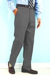  PA-100 Gray crafted professionally italian fabric Flat Front Wool fabric Dress Pants Hand Made Relax Fit 