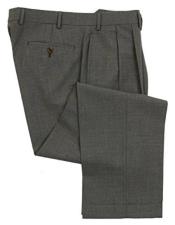  Double-Reverse Pleated Lined To The Knee Dress Pants Slacks Medium Grey