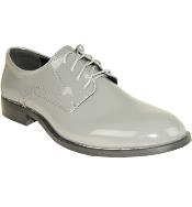  Torino Basic Solid Plain Lace Up Vangelo Groomsmen Grey Tuxedo Formal - men's Grey Dress Shoes - Gray Dress Shoe Perfect for Wedding 
