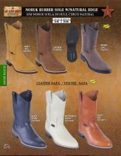  Authentic Los altos Leather skin & Nobuk w/ Natural Edge Short Boots Diff. Colors/Sizes 