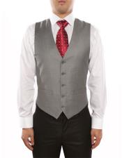  5 Button Light Grey  Classic Fit Fully Lined Vest