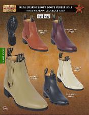  Authentic Los altos Napa Chelsea Charro Short Boots Rubber Sole Diff. Colors/Sizes 