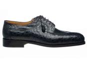  Ferrini Italian Lace Up Style Split Toe Gator skin Belly Cheap Priced Exotic Skin Shoes For Sale For Men Navy