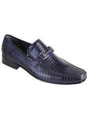  Genuine Casual Slip On Stylish Dress Loafer Navy Lizard Los Altos Cheap Priced Exotic Skin men's Prom Shoes