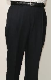  70% Man Made Fiber Navy SomersetDouble- Pleated creased Slacks / Dress Pants Trouser 