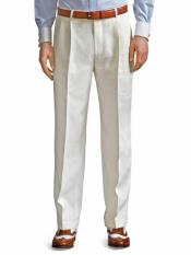  Ivory Pleated Pant For