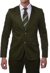 olive green suit