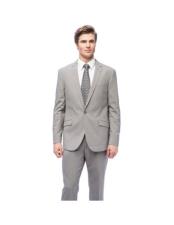  Men's Grey 1-button West End Inexpensive ~ Cheap ~ Discounted Clearance Sale Extra Slim Fit Suit