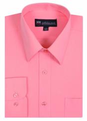  Plain Basic Solid Plain Color Traditional Dress Cheap Fashion Clearance Groomsmen Shirts Sale Online For Men Peach 