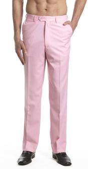  Dress Pants Trousers Flat Front Slacks Pink 