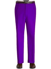 Purple Flat Front Slacks