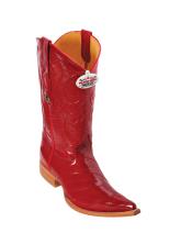  Authentic Los altos Red Prom pastel color Eel 3X-Toe Western Dress Cowboy Boot Cheap Priced For Sale Online