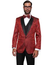  Red One Button Wool