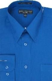  Royal Blue Dress Fashion  Clearance Cheap Priced Shirt Online Sale For Men