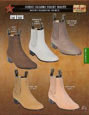  Authentic Los altos Suede Chelsea Charro Short Boots Diff. Colors/Sizes 