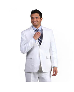 Double Breasted Linen Suit