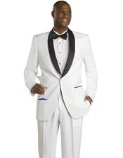  Men’s White And & Off White & Black Jacket Looking Lapel Wedding Suits For Men For Sale & Pants Blazer ~ Suit Jacket Dinner Prom Outfit ~ Wedding Groomsmen Tuxedo