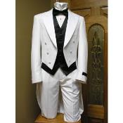  Tail Prom ~ Wedding Groomsmen Tuxedo coats and pant combination All Off White Wedding Suits For Men For Sale
