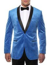  Turquoise ~ Blue 1 Button men's Black Shawl Lapel Side Vented Velvet Two Toned Best Cheap Blazer Suit Jacket For Affordable Cheap Priced Unique Fancy For Men Available Big Sizes on sale Men Affordable Sport Coats Sale