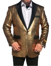  Gold & Black Blazer for Men 1 Button 