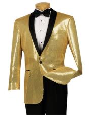 Gold sequin blazer