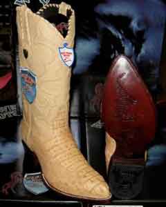 Wild West Ivory Tan ~ Beige Genuine Crocodile Skin ~ Gator Skin Western Dress Cowboy Boot
