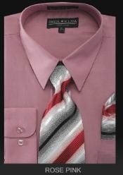 Affordable Clearance Cheap Mens Dress Shirt Sale Online Trendy - PREMIUM TIE - Rose Pink Men's Dress Shirt