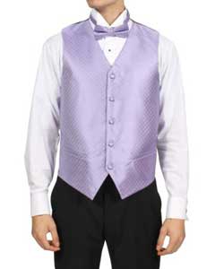  Lilac Lavender Purple pastel color 4-Piece Wedding - men's Vest For Groom and Groomsmen Combo Big and Tall  Large Man ~ Plus Size Suits
