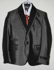  Poly Rayon 5 Piece Satin Peak 3 ~ Three Piece Leapel Vested Suit With Shirt, Tie & Hanky Black