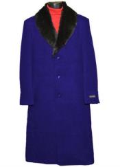  Blue Fur Collar Topcoat
