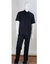  Sleeve Navy Shirt With