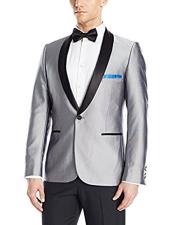   Black Shawl Lapel Shiny Silver Best Cheap Blazer For Affordable Cheap Priced Unique Fancy For Men Available Big Sizes on sale Men Affordable Sport Coats Sale
