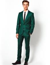  Mens Dark Green Suit