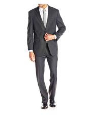   Grey Striped  Fully Lined Dual Vents Suit
