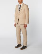Tan Pinstripe Suit