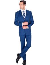  Teal Cobalt Big and Tall  Large Man ~ Plus Size Suits Sizes Bright Blue Indigo Suit
