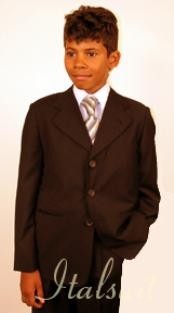  Three Button Coco Chocolate brown kids suits available in 3 three piece little boys suits For Kids Toddler Suits for Weddings