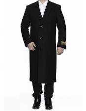  Three Button Big and Tall Large Man ~ Plus Size Trench Ankle length Coat Overcoat 4XL 5XL 6XL Black Full Length 48 Long Long men's Dress Topcoat - Winter coat