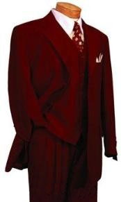  Wedding Burgundy Wine Color DRESS  3 - Three Piece suit 