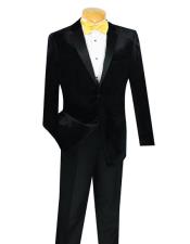  Button Black Velvet Tuxedo