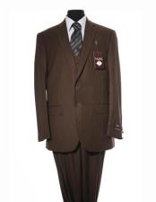  2Button Brown Pinstripe Design Suit With Matching Vest Best Inexpensive ~ Cheap ~ Discounted Blazer For Affordable Cheap Priced Unique Fancy For Men Available Big Sizes on sale Men Affordable Sport Coats Sale