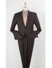 men's 100% Wool Dark Brown 2 Button 1920s 1940s men's Fashion Vintage Style Pleated Wide Leg Pants 3 Piece Suits Online Discount Suit