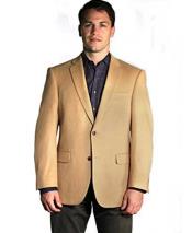  Men's Wool and Cashmere Camel's Hair Center Vent 2 Button Sportcoat